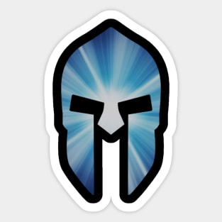 Blue Spartan War Helmet Sticker